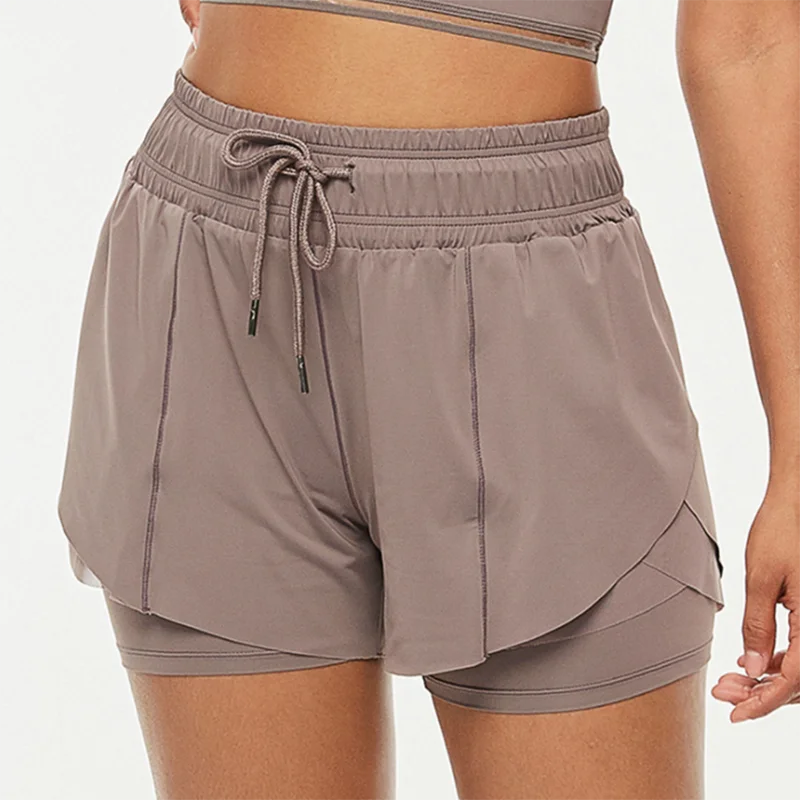 Short Corrida Fitness Feminino Fit Diamond – Fake Two Pieces Quick Dry