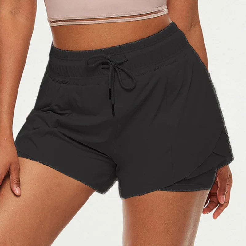 Short Corrida Fitness Feminino Fit Diamond – Fake Two Pieces Quick Dry