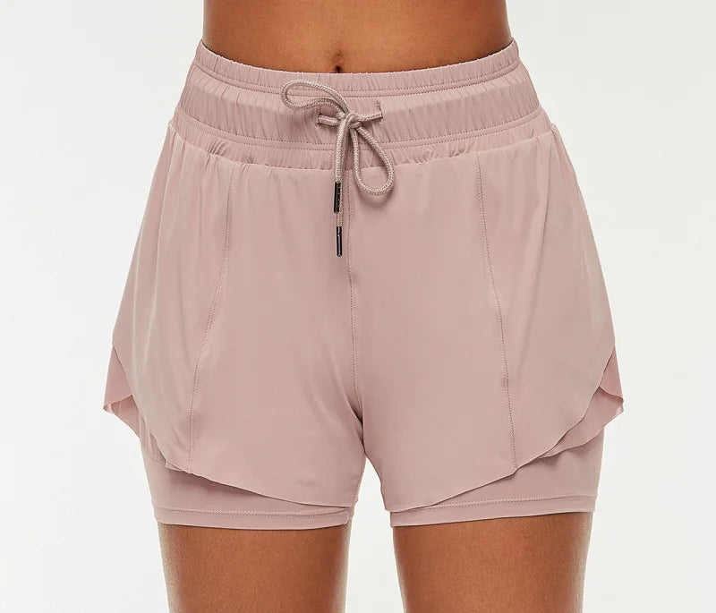 Short Corrida Fitness Feminino Fit Diamond – Fake Two Pieces Quick Dry