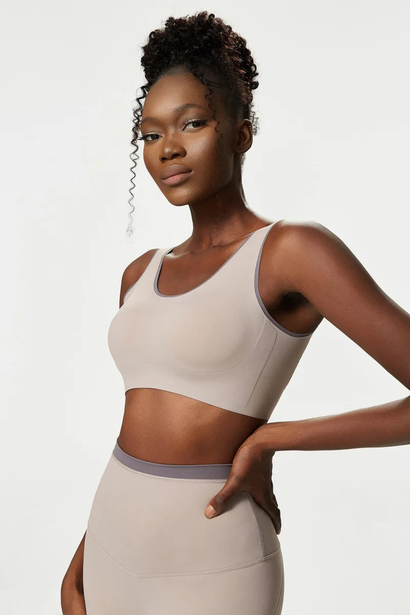 Top Esportivo Feminino Fit Diamond – High Impact Color Contrast com Bojo