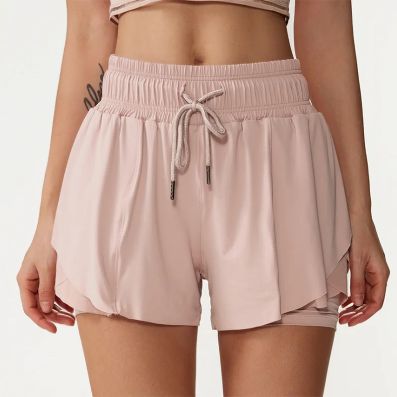 Short Corrida Fitness Feminino Fit Diamond – Fake Two Pieces Quick Dry