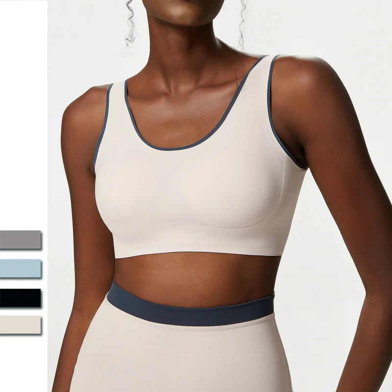 Top Esportivo Feminino Fit Diamond – High Impact Color Contrast com Bojo