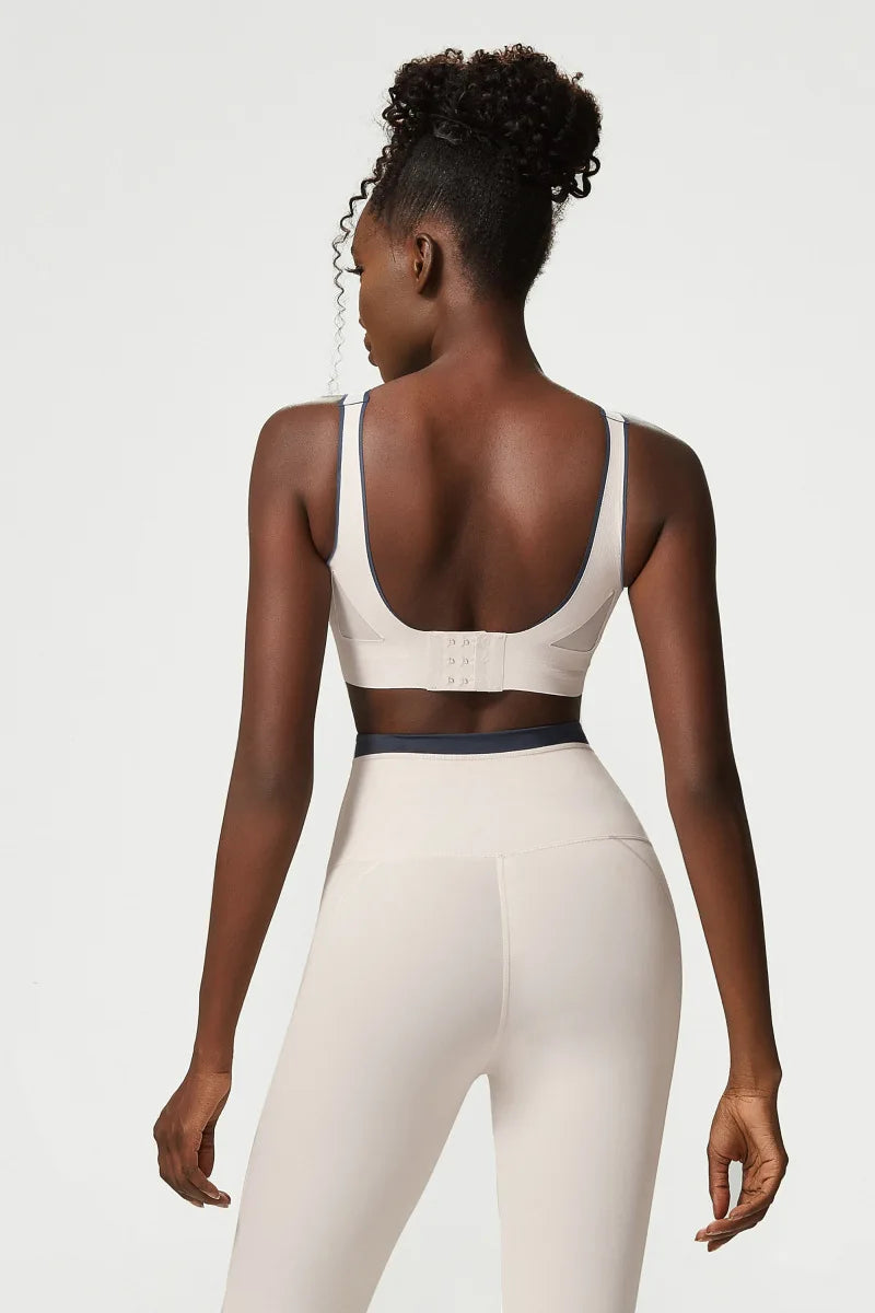 Top Esportivo Feminino Fit Diamond – High Impact Color Contrast com Bojo