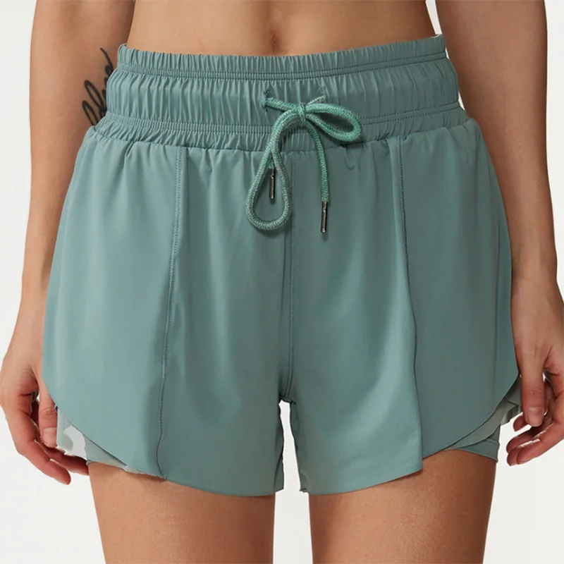Short Corrida Fitness Feminino Fit Diamond – Fake Two Pieces Quick Dry