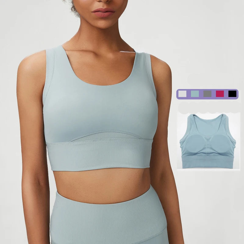 Top Fit Diamond Round Neck Crop Bra Conforto, Praticidade e Estilo Minimalista