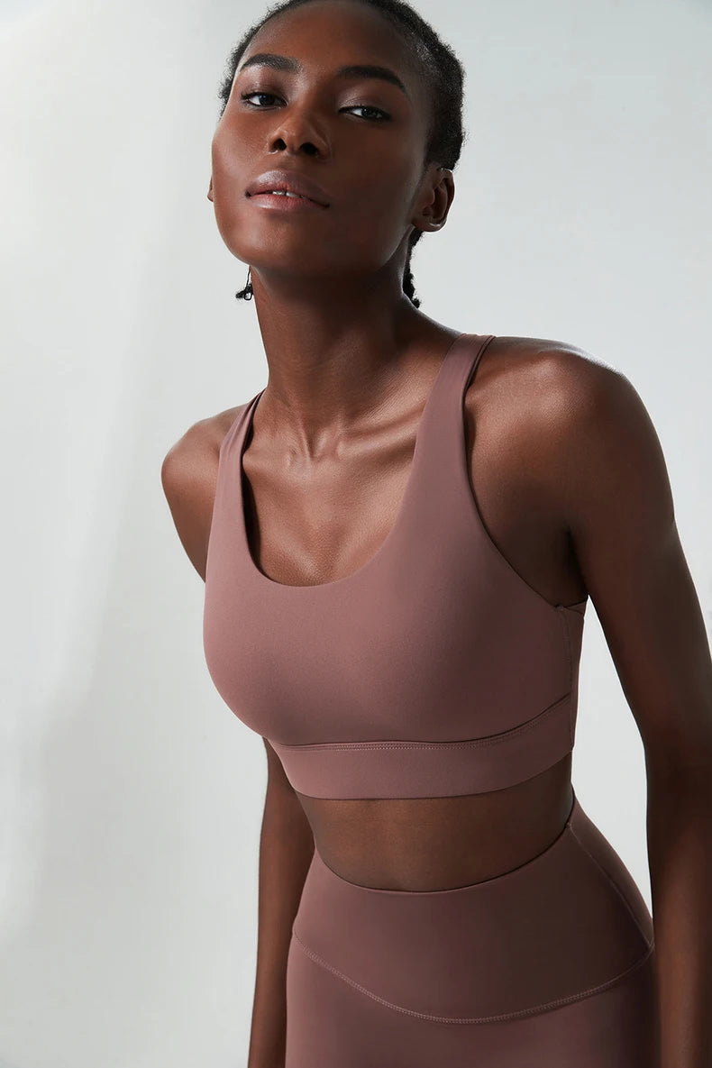 Top Esportivo Feminino Fit Diamond – High Impact U-Neck Super Stretch