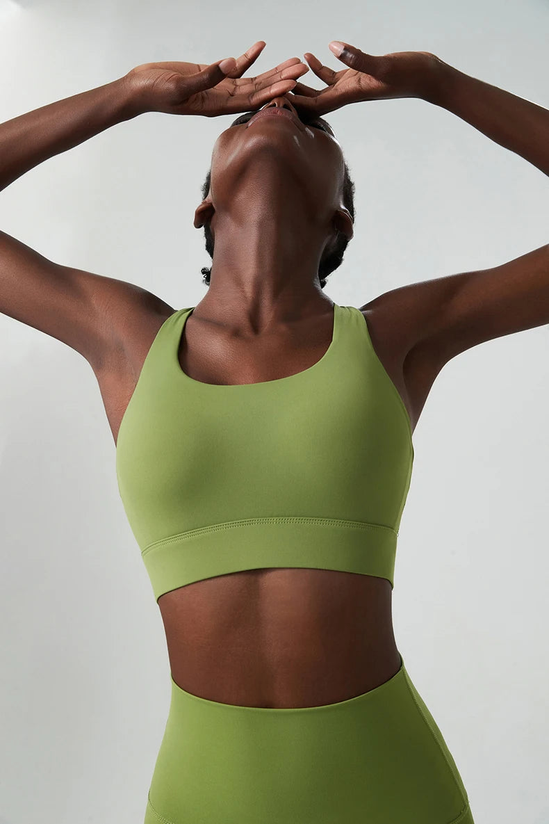 Top Esportivo Feminino Fit Diamond – High Impact U-Neck Super Stretch