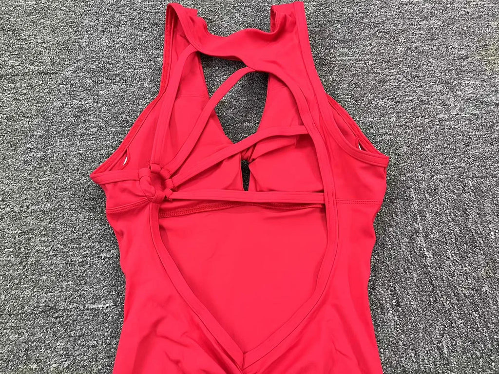Macacão Fitness Feminino Sem Manga Costas Abertas – One Piece Yoga | Fit Diamond