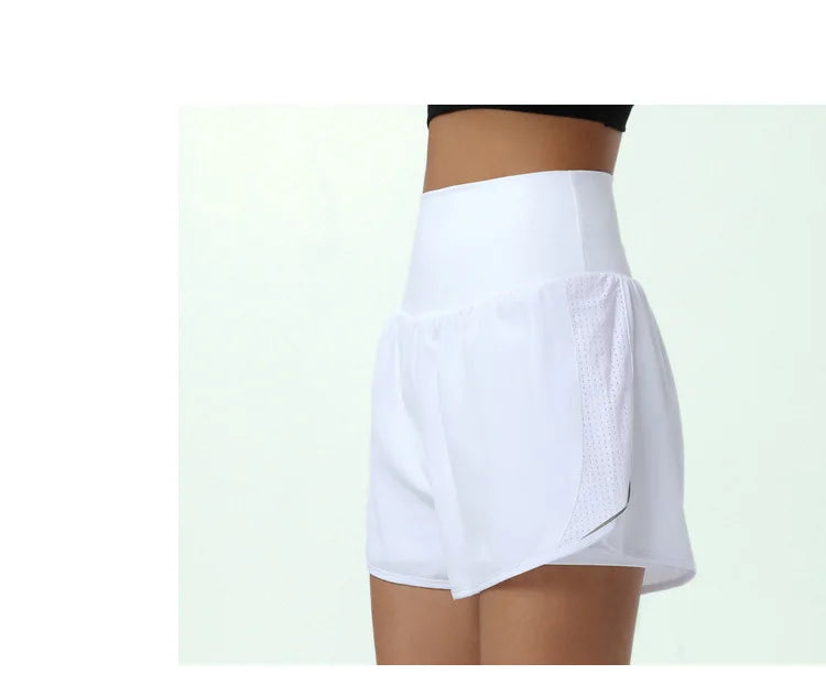 Shorts Feminino Fit Diamonds 2 in 1 — Cintura Alta, Forro Interno Compression e Secagem Rápida