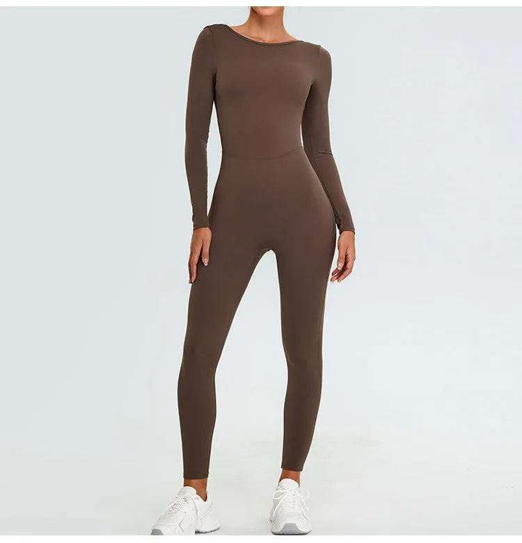 Macacão Fitness Feminino Manga Longa – Push Up One Piece | Fit Diamond
