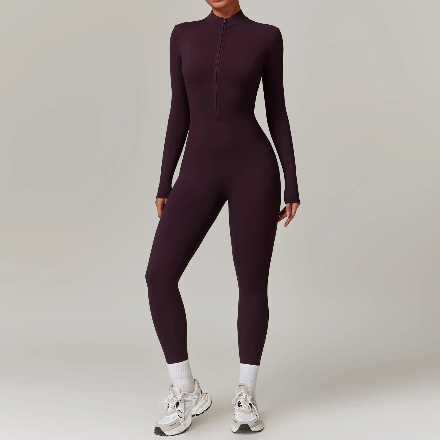 Macacão Fitness Feminino Manga Longa Inverno com Zíper – Push Up One Piece | Fit Diamond