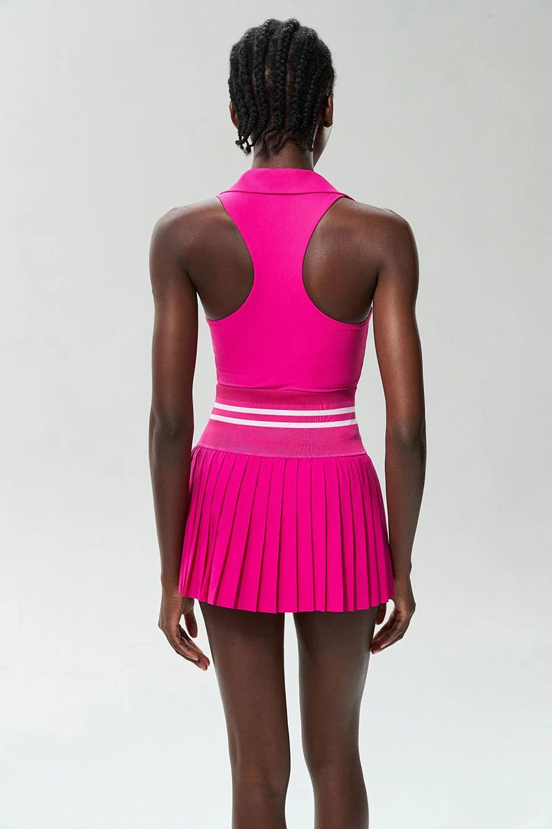 Conjunto Fitness Feminino 2 Peças Fit Diamond – Top + Saia-Short Slim Fit