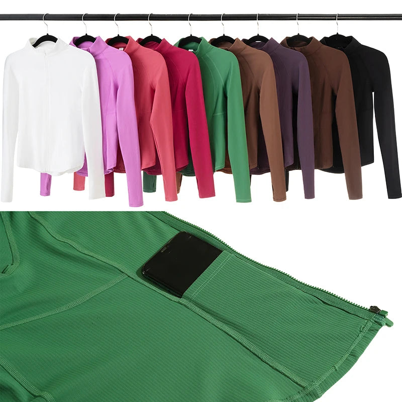 Conjunto Fitness Diamond Ribbed 3 Peças Top Cropped, Legging Anatômica e Blusa de Manga Longa