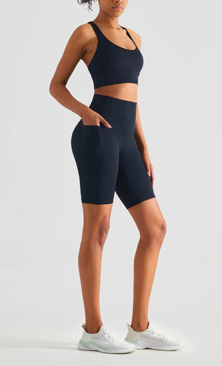 Short Fit Diamond High Waist Soft Stretch - Conforto, Sustentação e Elegância Esportiva.