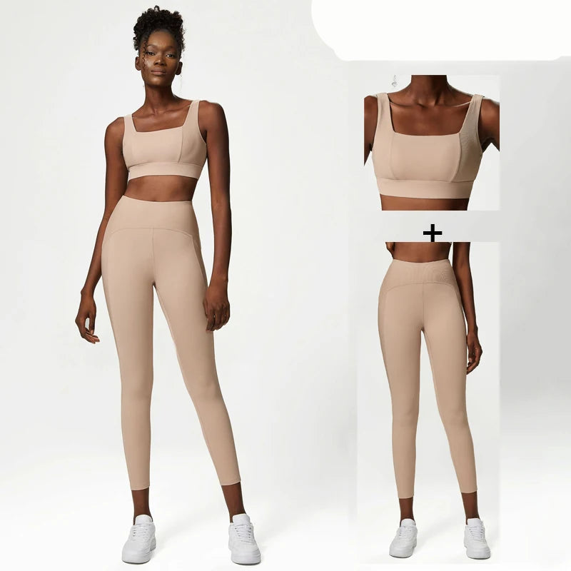 Conjunto Fitness Feminino 2 ou 3 Peças Fit Diamond – Top + Legging + Jaqueta Slim Fit