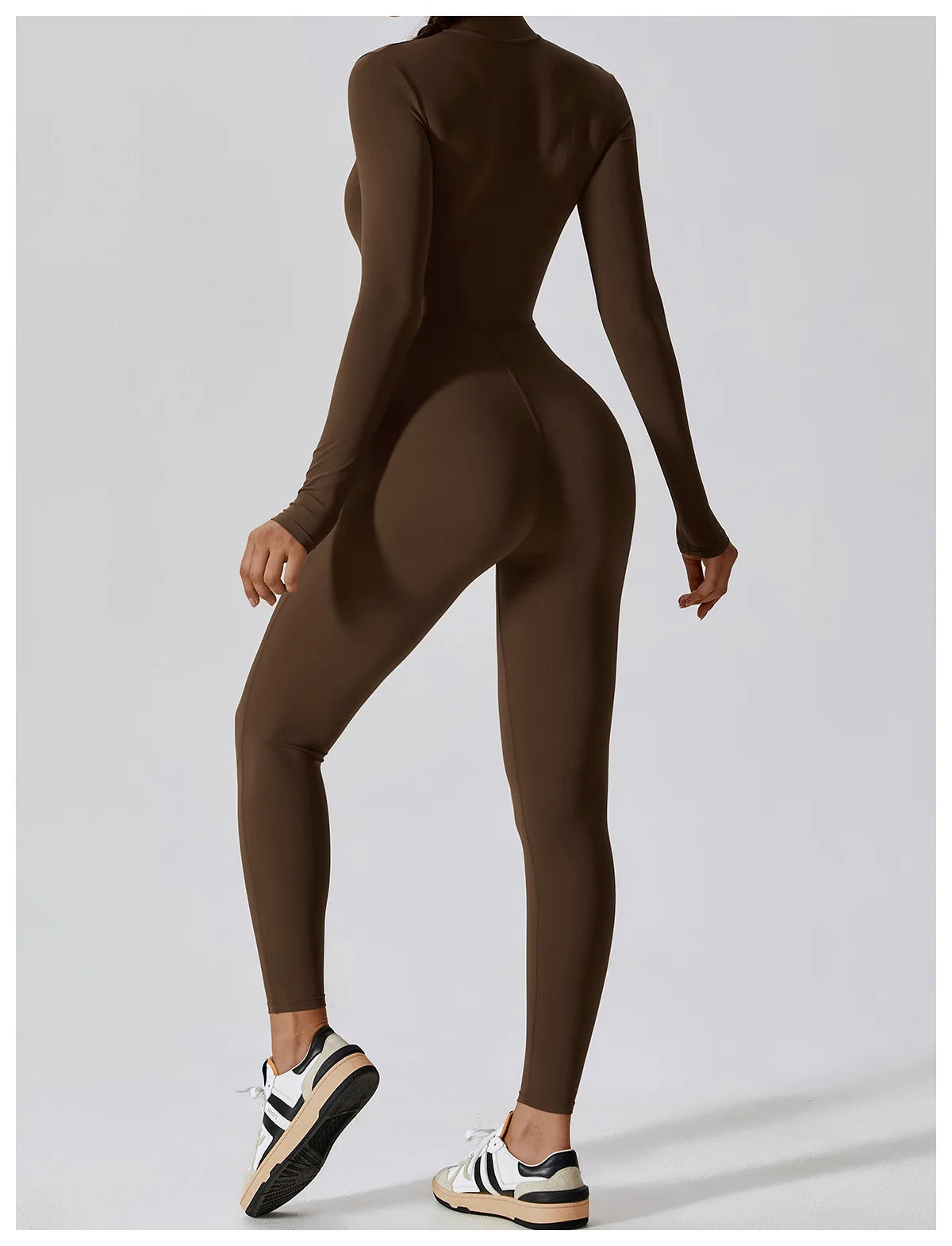 Macacão Fitness Feminino Manga Longa com Zíper – Push Up One Piece | Fit Diamond