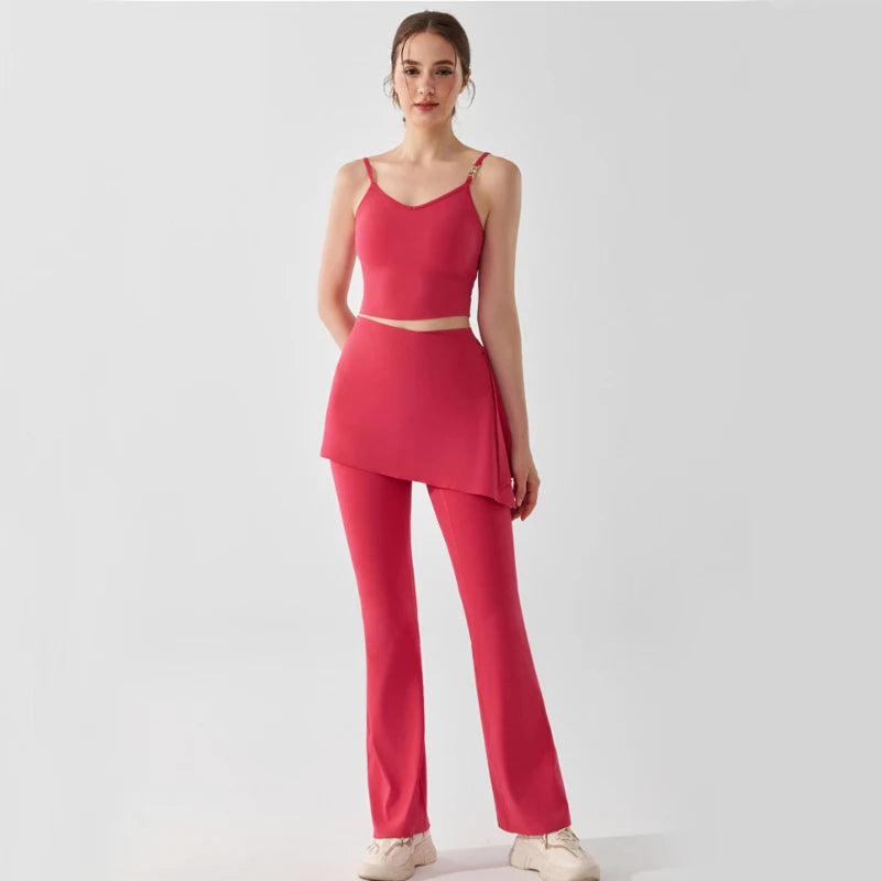 Conjunto Fitness Feminino Fit Diamonds 2 Peças — Top + Legging Buttery Soft Super Stretch de Secagem Rápida