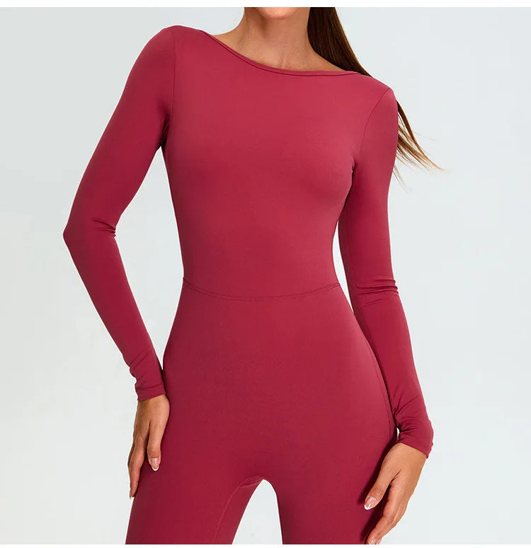 Macacão Fitness Feminino Manga Longa – Push Up One Piece | Fit Diamond