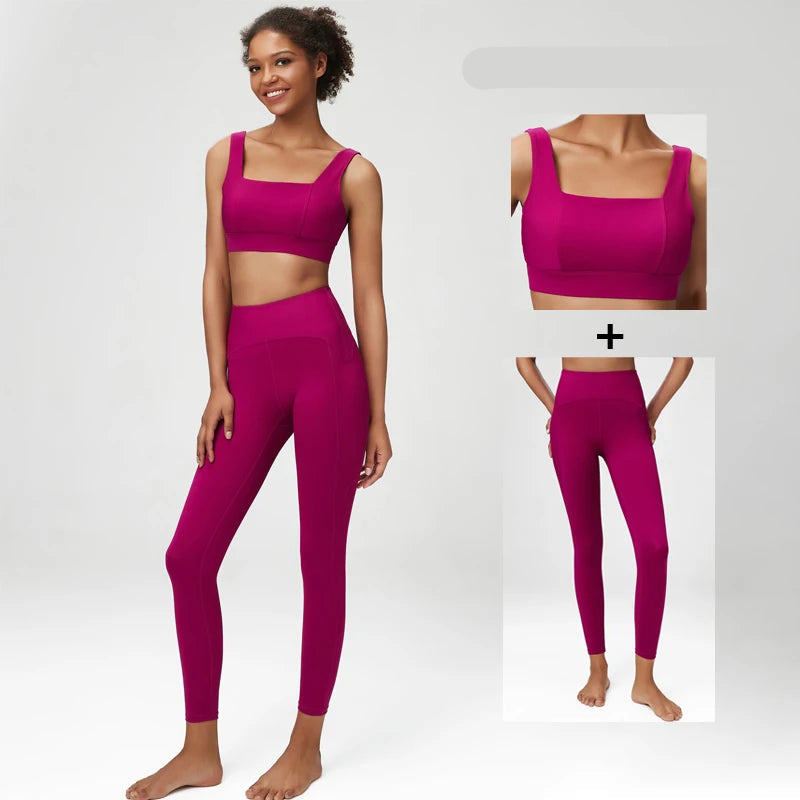 Conjunto Fitness Feminino 2 ou 3 Peças Fit Diamond – Top + Legging + Jaqueta Slim Fit