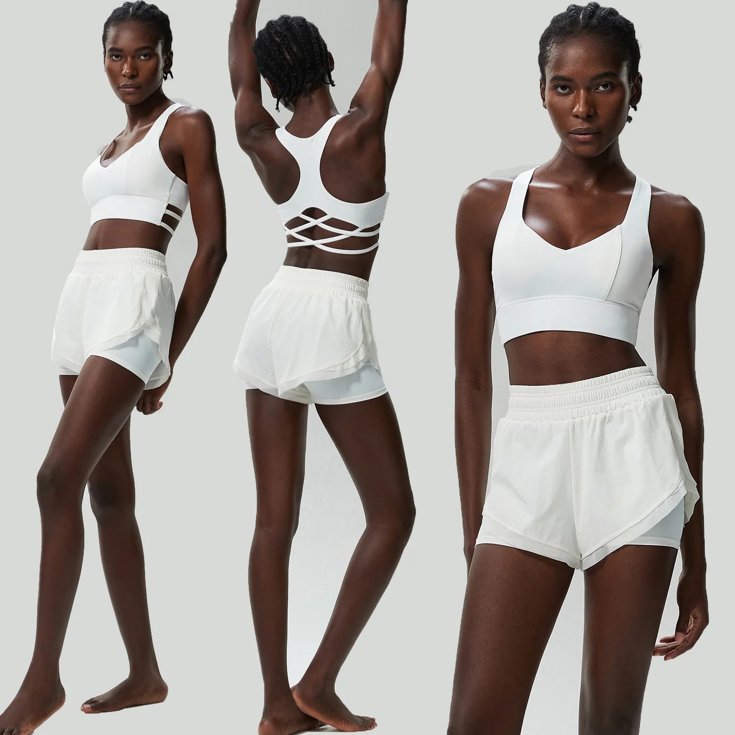 Conjunto Fitness Feminino 2 Peças Fit Diamond – Summer Shorts + Top em Lycra