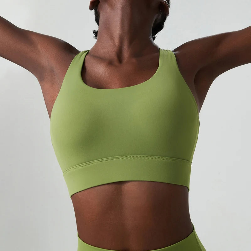 Top Esportivo Feminino Fit Diamond – High Impact U-Neck Super Stretch
