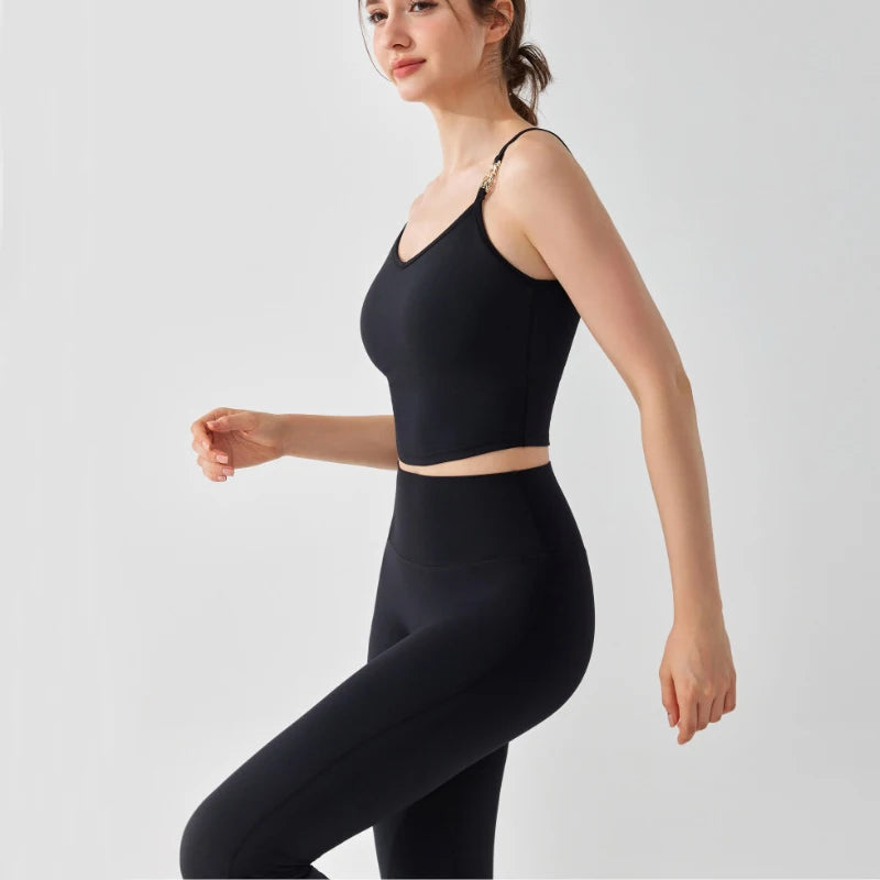 Conjunto Fitness Feminino Fit Diamonds 2 Peças — Top + Legging Buttery Soft Super Stretch de Secagem Rápida