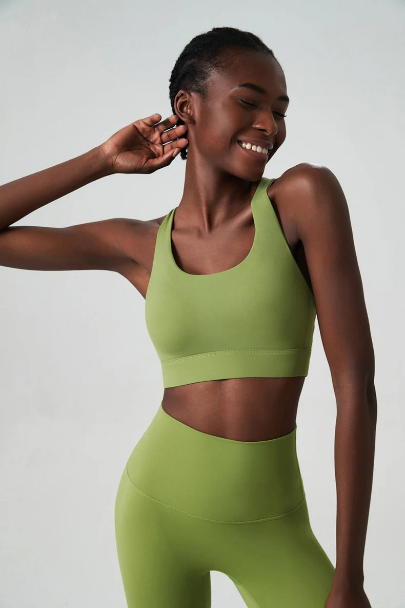 Top Esportivo Feminino Fit Diamond – High Impact U-Neck Super Stretch