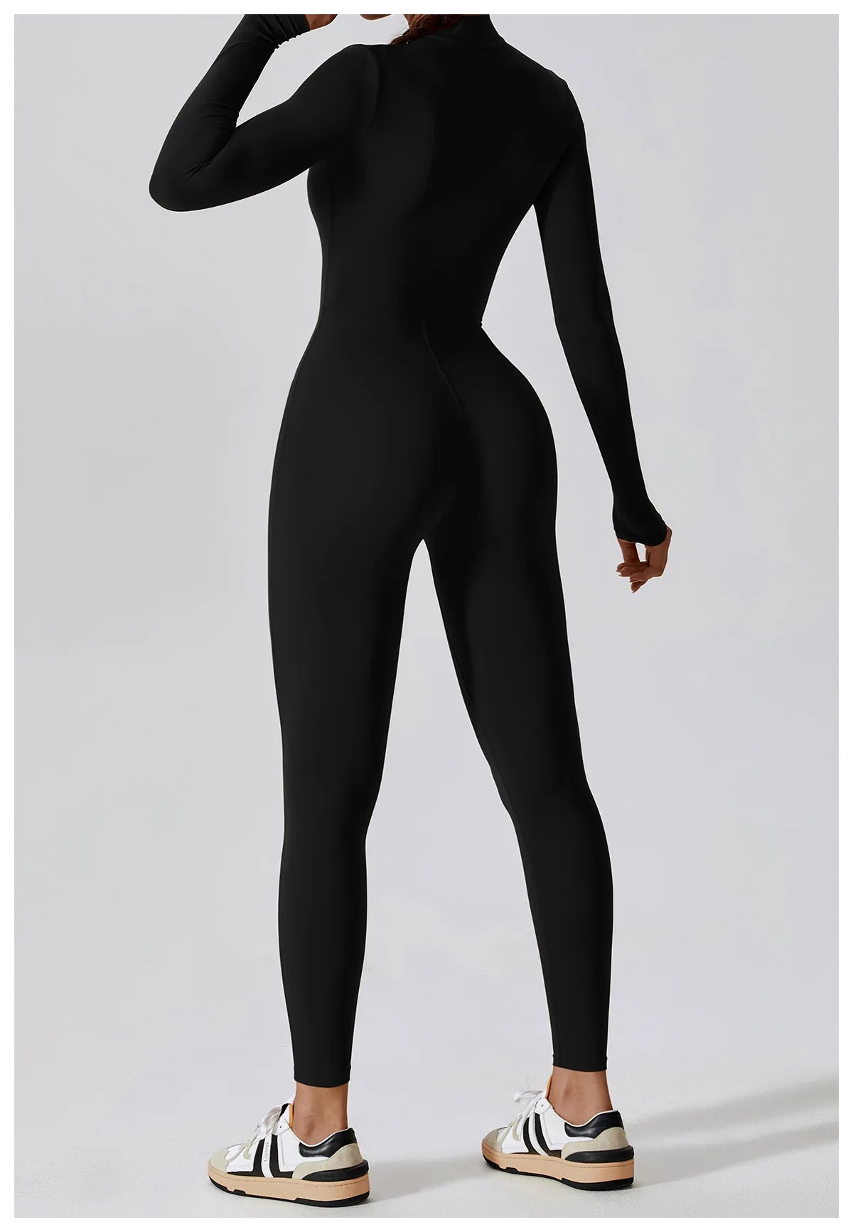 Macacão Fitness Feminino Manga Longa com Zíper – Push Up One Piece | Fit Diamond