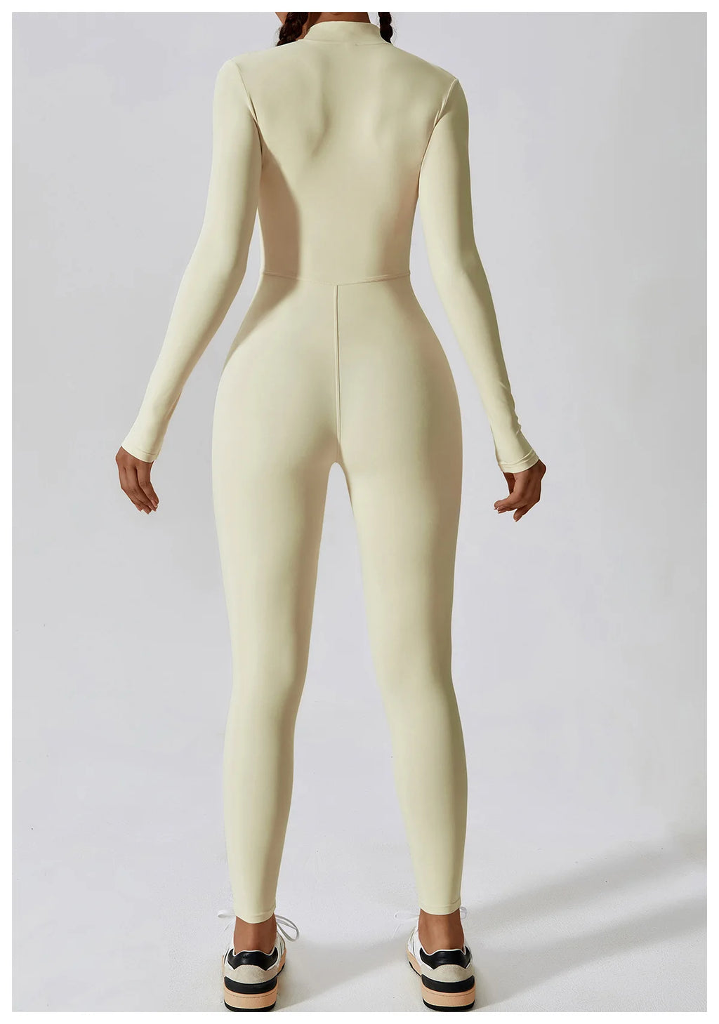 Macacão Fitness Feminino Manga Longa com Zíper – Push Up One Piece | Fit Diamond
