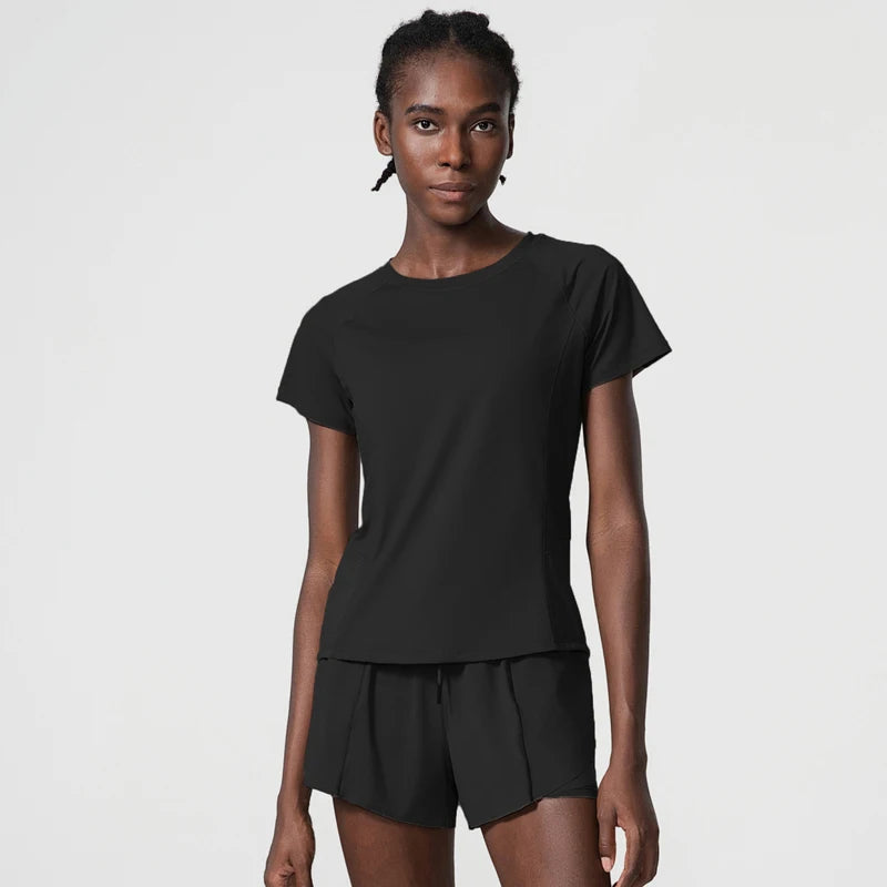 Conjunto Fitness Feminino 2 Peças Fit Diamond – Summer Loose Shorts + Blusa