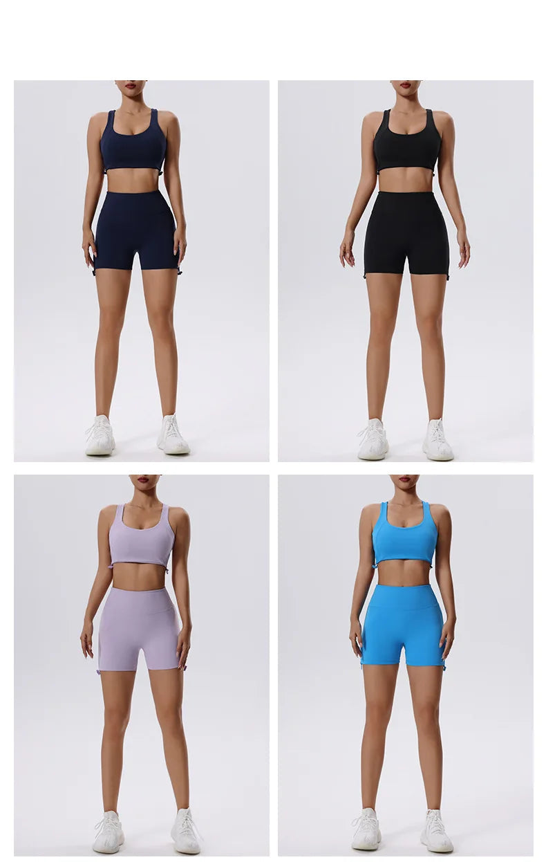 Conjunto Fitness Feminino 2 Peças Fit Diamonds — Top + Legging Respirável e de Secagem Rápida