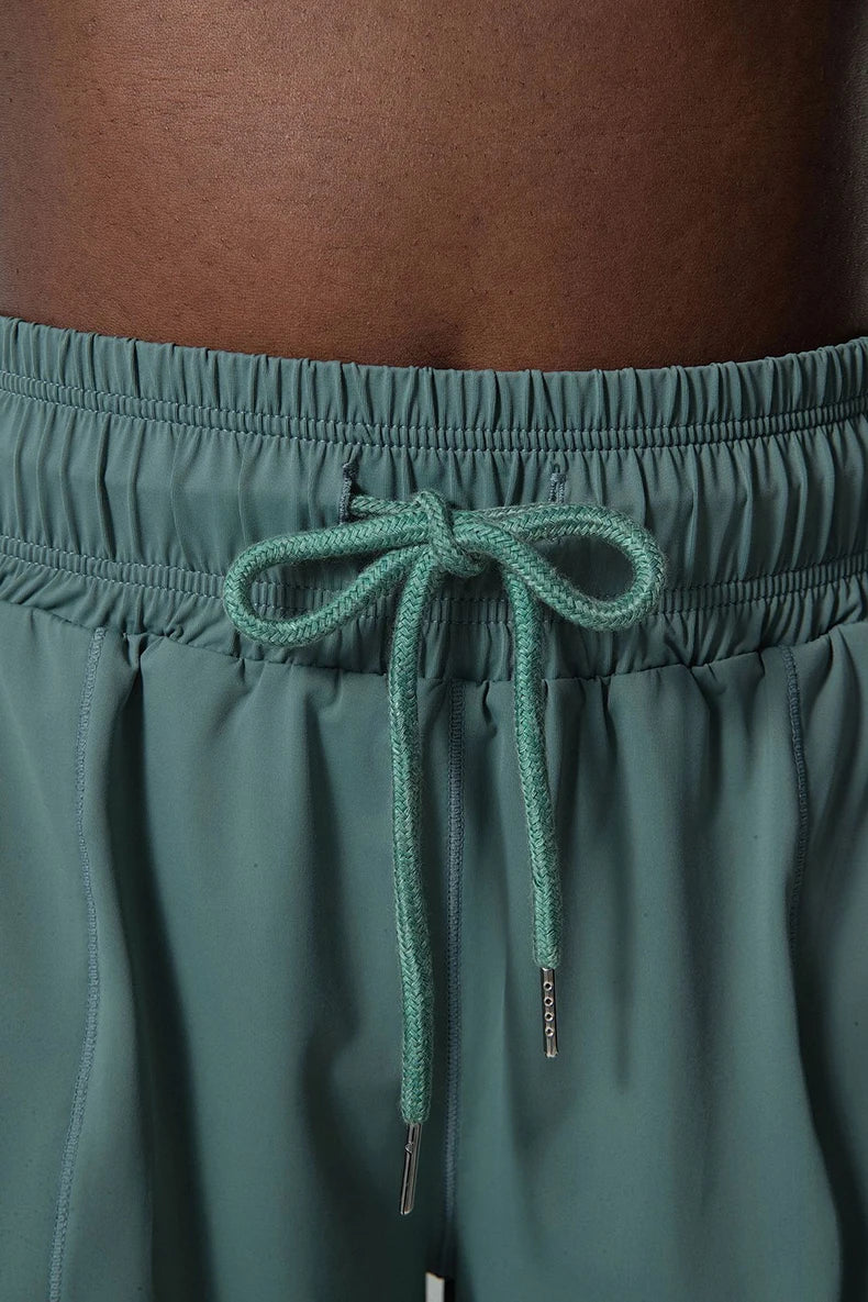 Short Fitness Cós Alto Feminino Fit Diamond – Outdoor Loose 2 em 1 com Cordão
