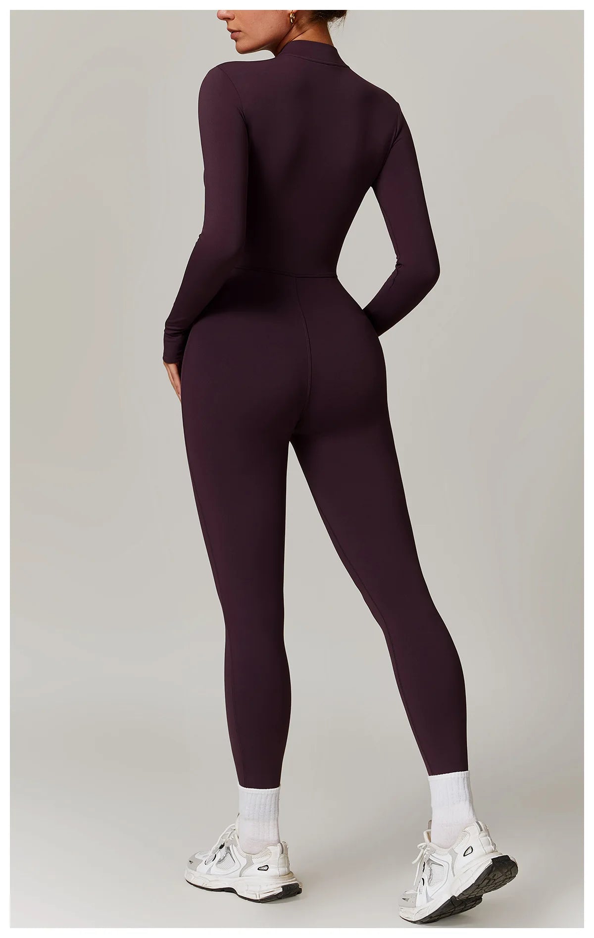 Macacão Fitness Feminino Manga Longa com Zíper – Push Up One Piece | Fit Diamond