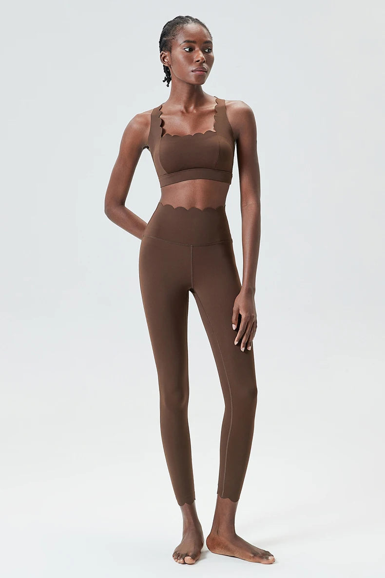 Conjunto Fitness Feminino 2 Peças Fit Diamond – Legging + Top Slim Fit Respirável