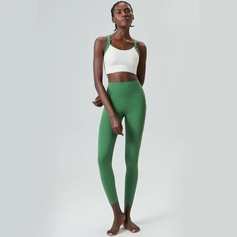 Conjunto Fitness Feminino Fit Diamonds High Impact — Top + Legging com Bolsos e Compressão Premium