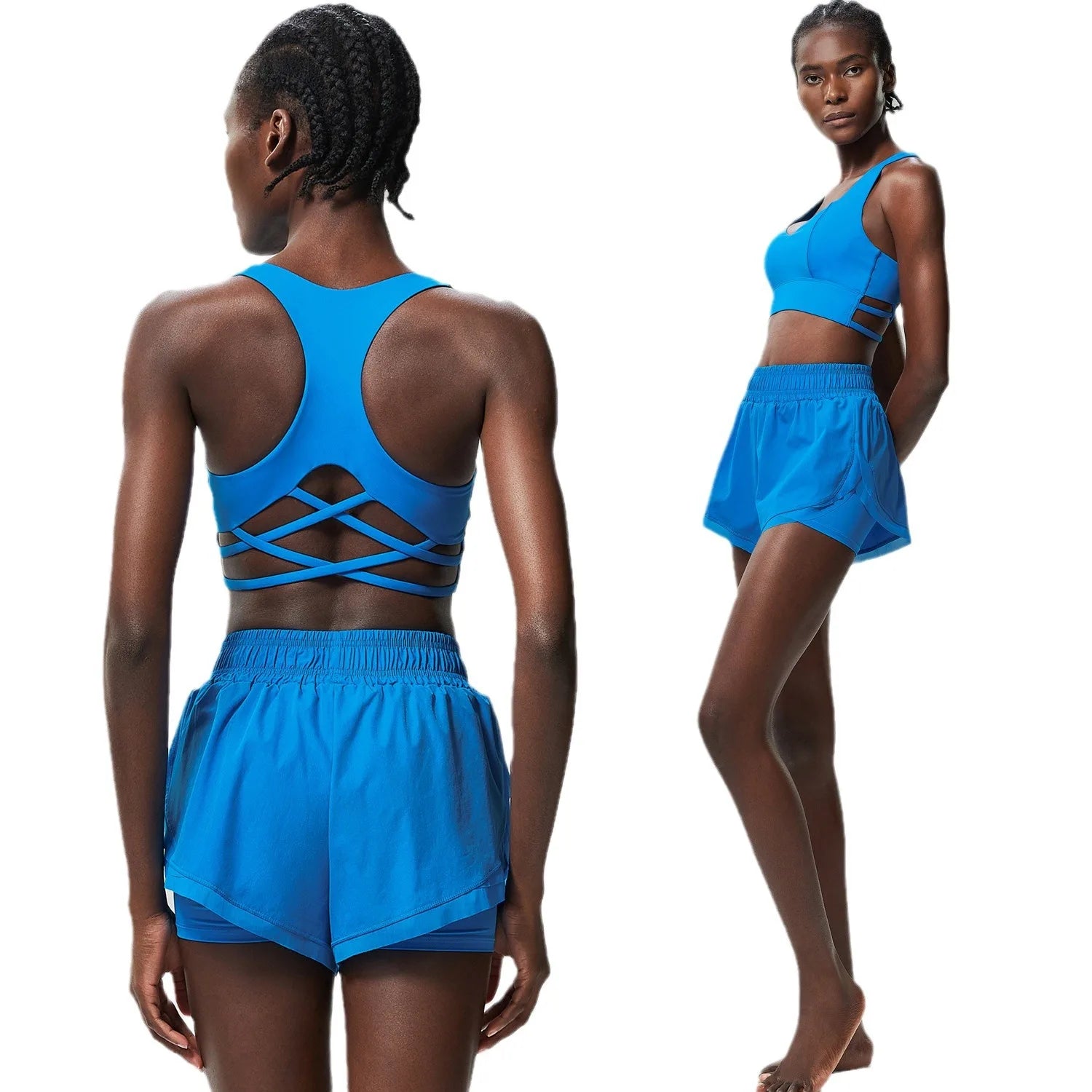 Conjunto Fitness Feminino 2 Peças Fit Diamond – Summer Shorts + Top em Lycra