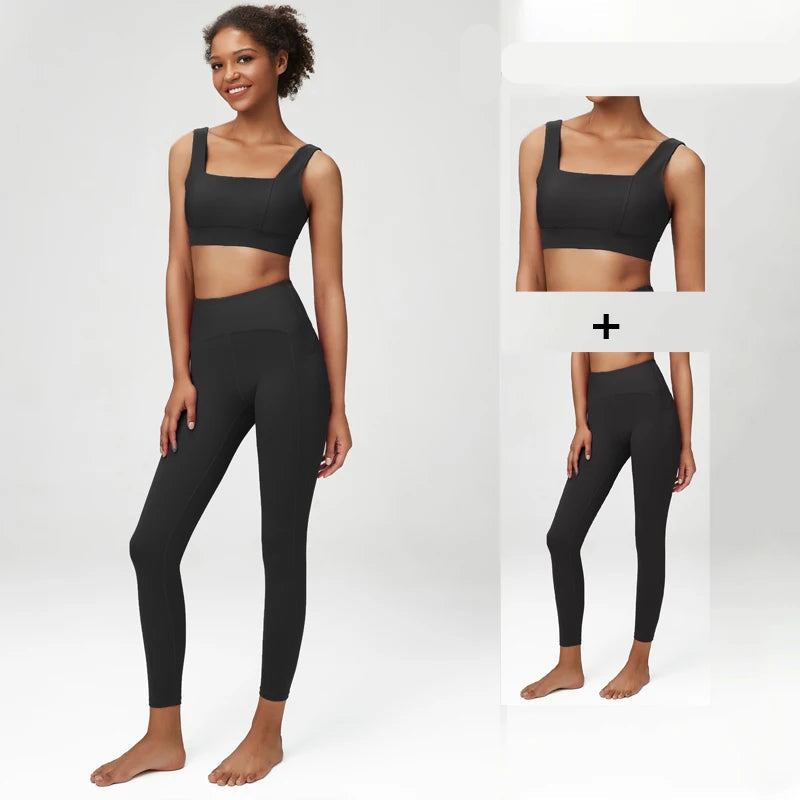 Conjunto Fitness Feminino 2 ou 3 Peças Fit Diamond – Top + Legging + Jaqueta Slim Fit