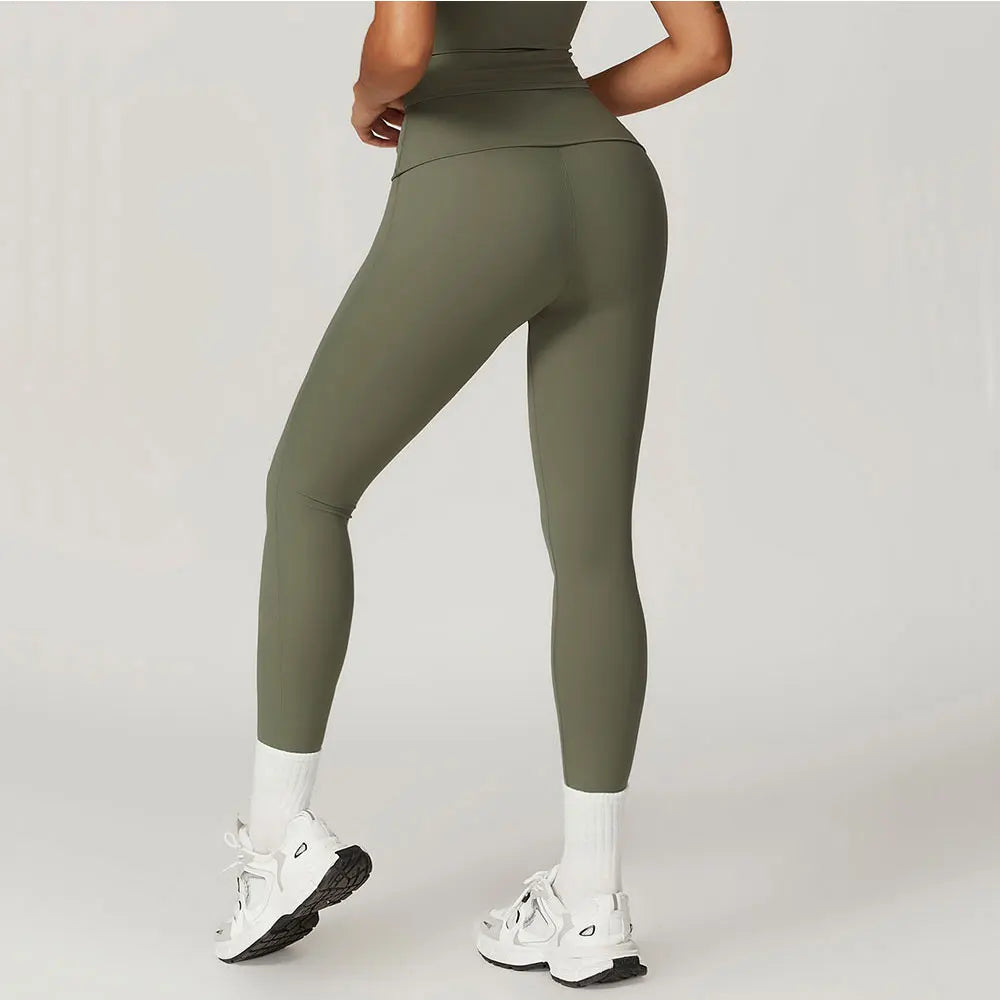 Legging Cintura Alta Slim – Push Up, Secagem Rápida e Alta Elasticidade para Academia e Yoga