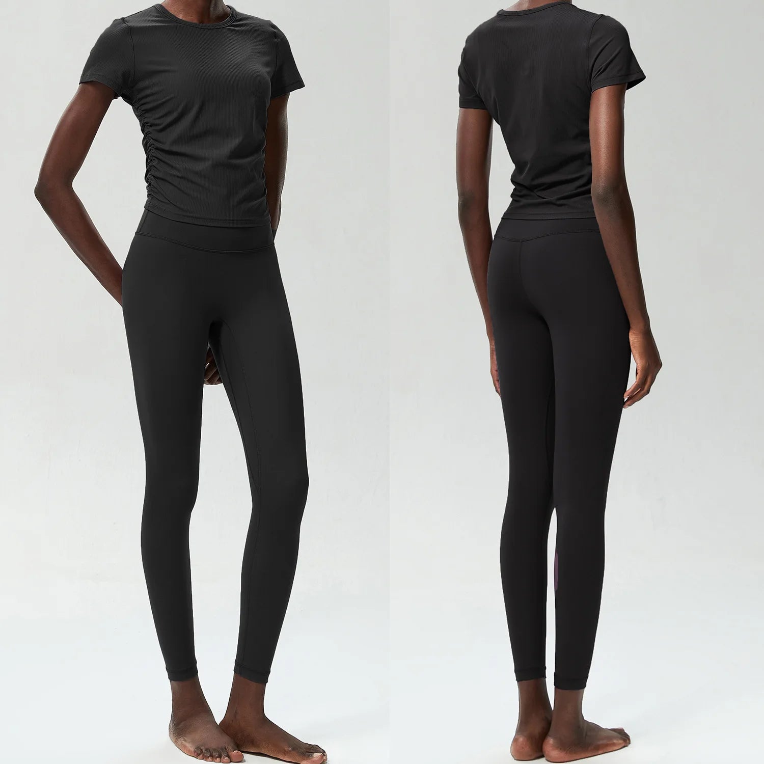 Conjunto Fitness Diamond Quick Dry 2 Peças Camiseta Cropped + Calça Legging - Leveza, Estilo e Praticidade