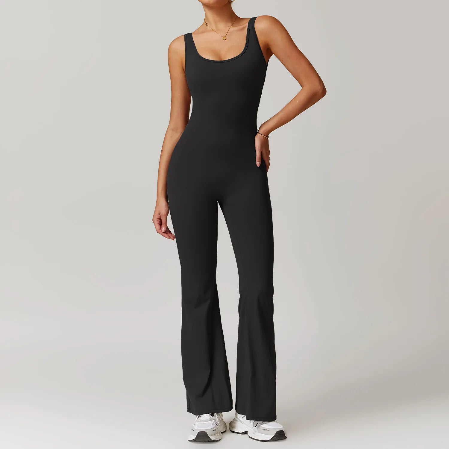 Macacão Fitness Feminino Decote V nas Costas com Bolsos – One Piece | Fit Diamond