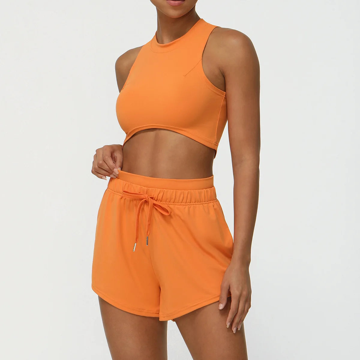 Conjunto Fitness Feminino 2 Peças Fit Diamond – Summer Shorts + Top Slim Fit