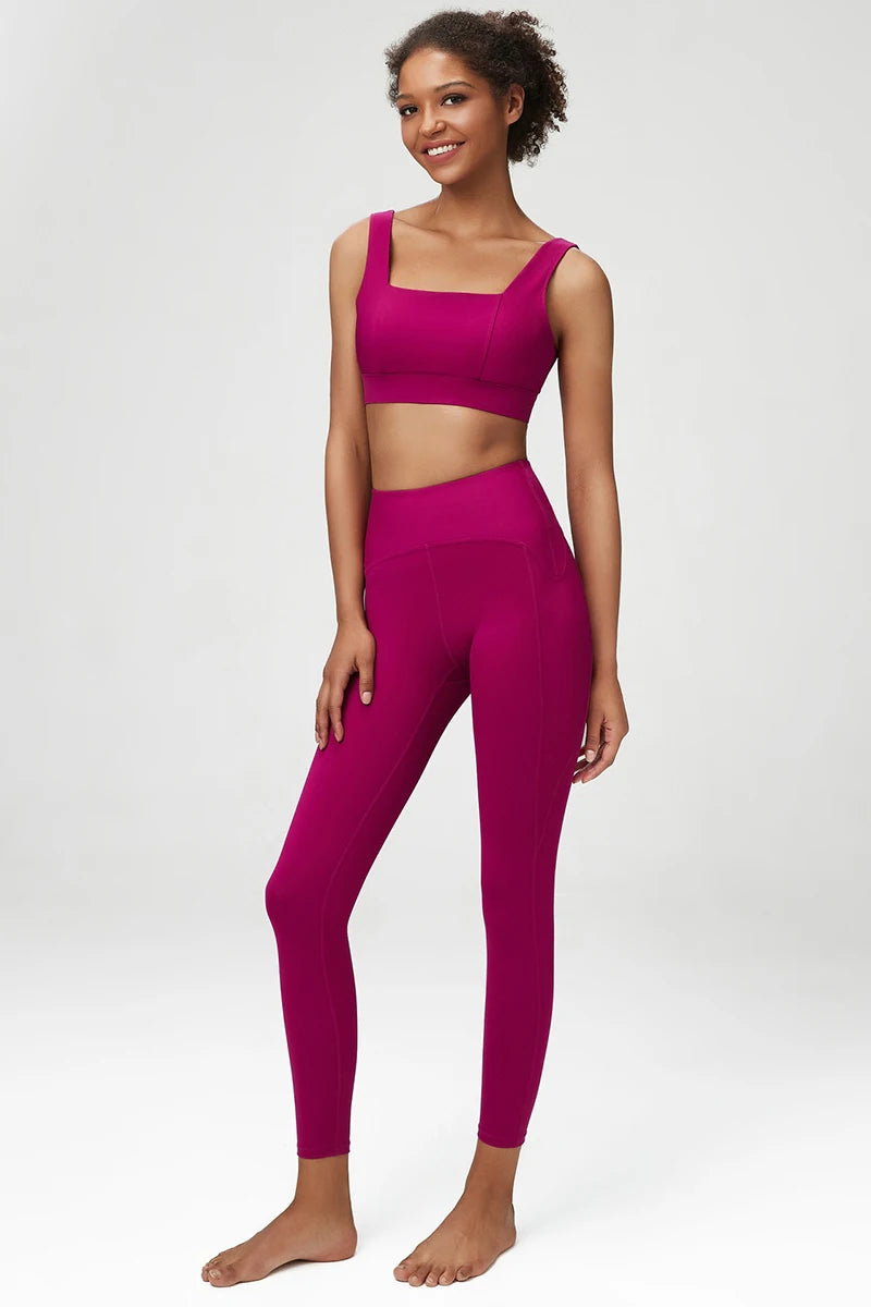 Conjunto Fitness Feminino 2 ou 3 Peças Fit Diamond – Top + Legging + Jaqueta Slim Fit