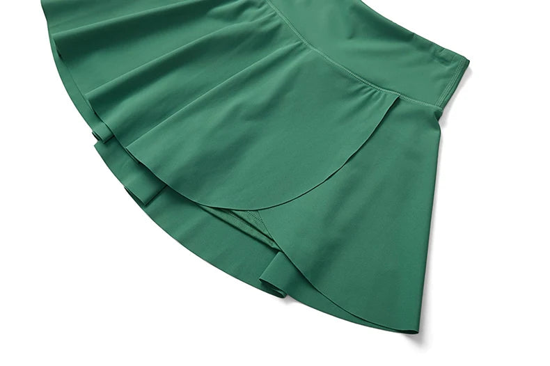 Conjunto Fitness Feminino 2 Peças Fit Diamond – Saia-Short 2 em 1 Summer Tennis