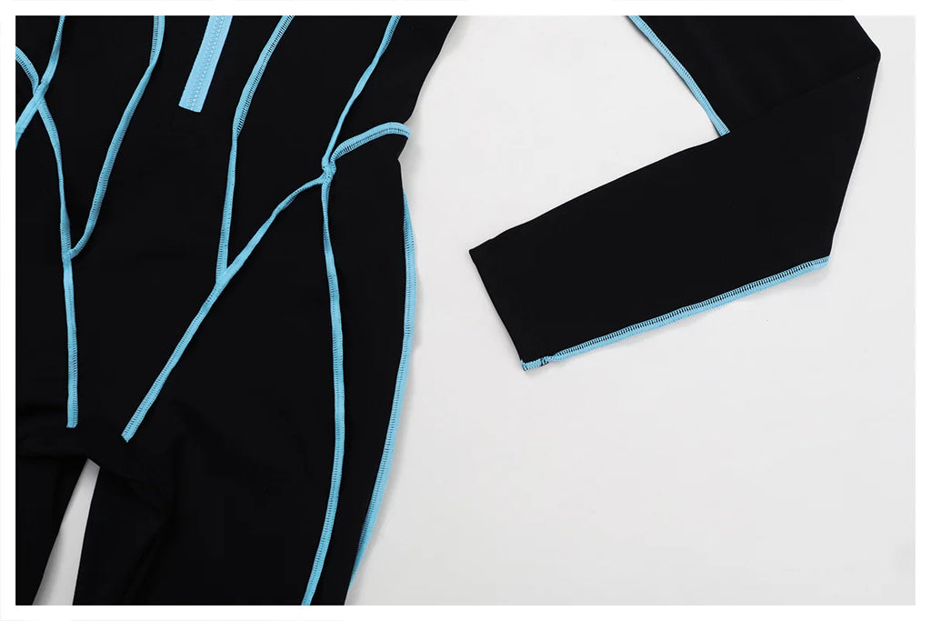 Macacão Fitness Feminino Curto com Manga Longa e Zíper – One Piece | Fit Diamond