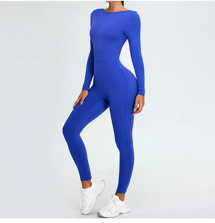 Macacão Fitness Feminino Manga Longa – Push Up One Piece | Fit Diamond