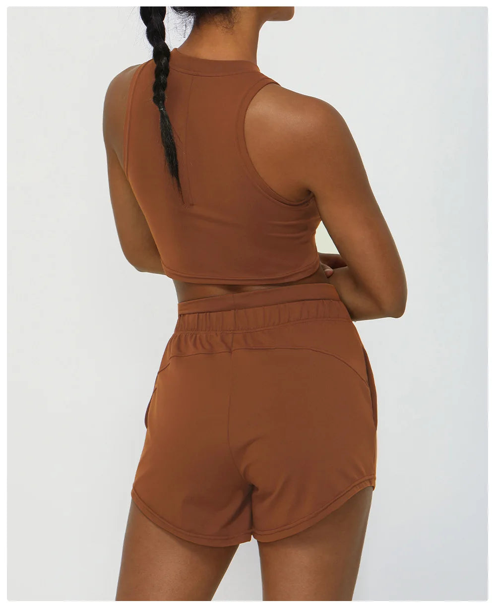 Conjunto Fitness Feminino 2 Peças Fit Diamond – Summer Shorts + Top Slim Fit