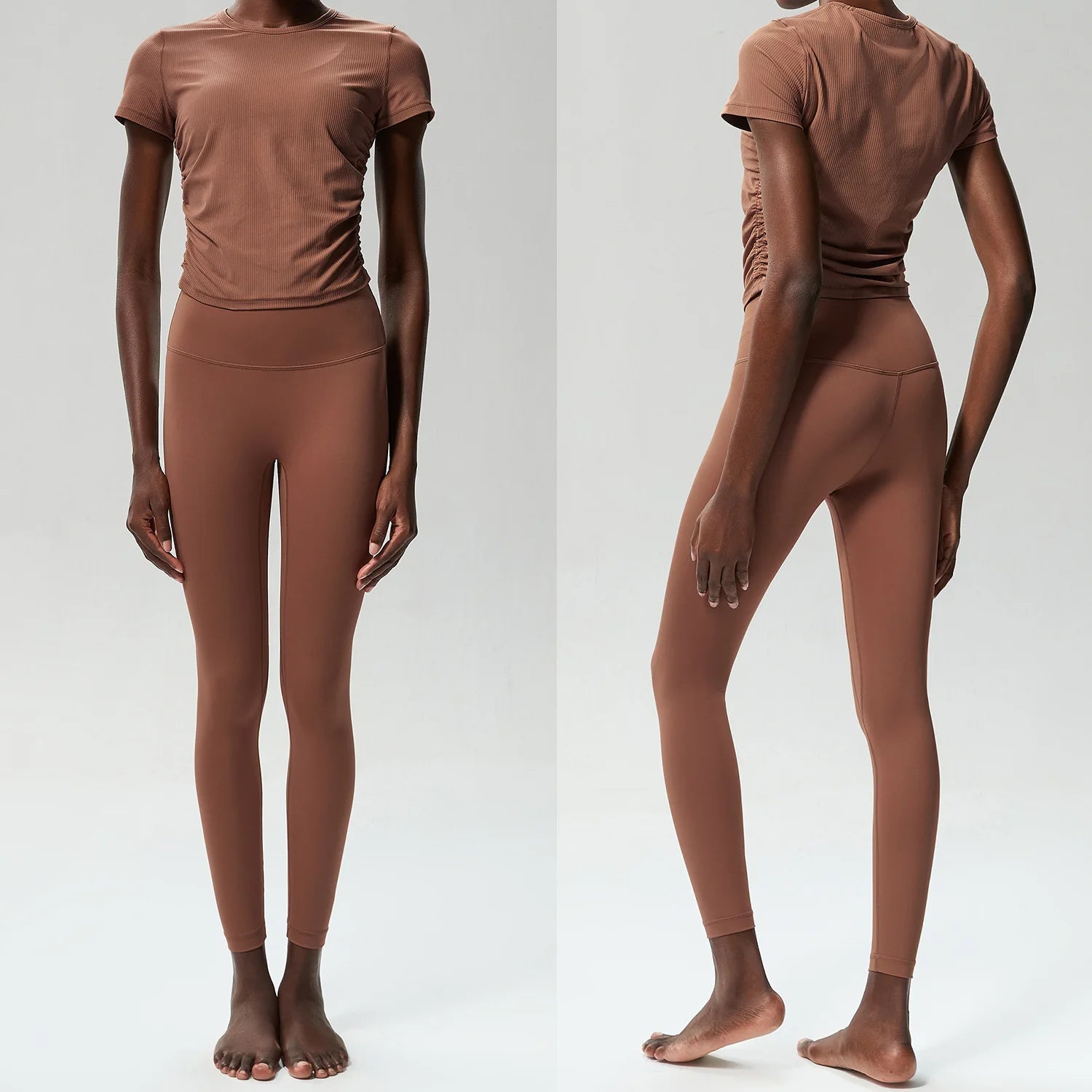 Conjunto Fitness Diamond Quick Dry 2 Peças Camiseta Cropped + Calça Legging - Leveza, Estilo e Praticidade