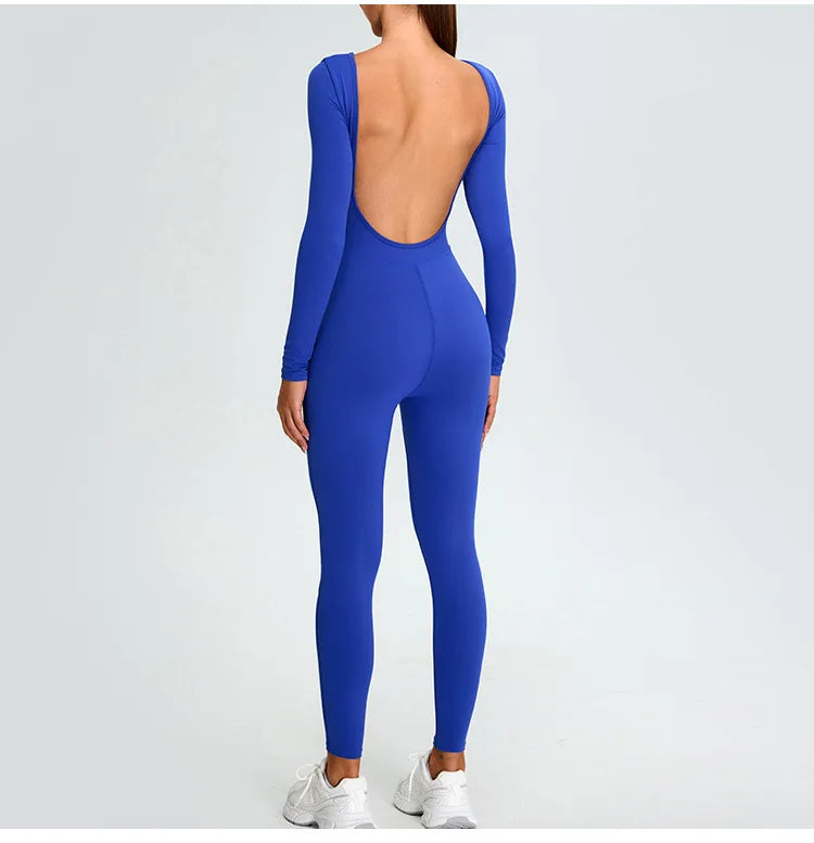 Macacão Fitness Feminino Manga Longa – Push Up One Piece | Fit Diamond