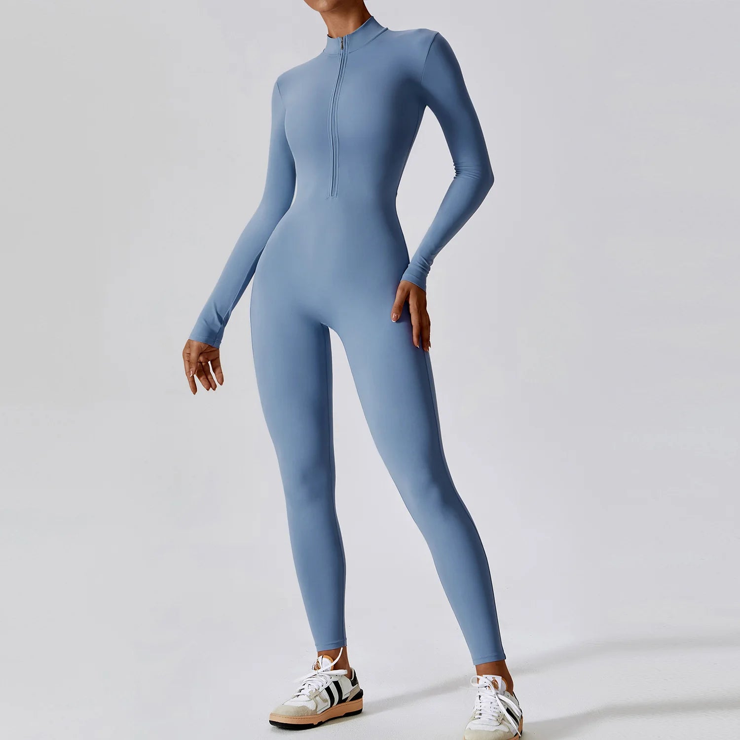Macacão Fitness Feminino Manga Longa com Zíper – Push Up One Piece | Fit Diamond
