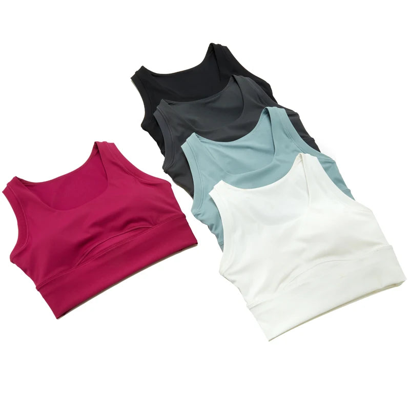 Top Fit Diamond Round Neck Crop Bra Conforto, Praticidade e Estilo Minimalista